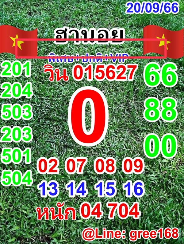 เลขเด็ดหวยฮานอย แนวทางหวยฮานอยวันนี้ 20 กย 66