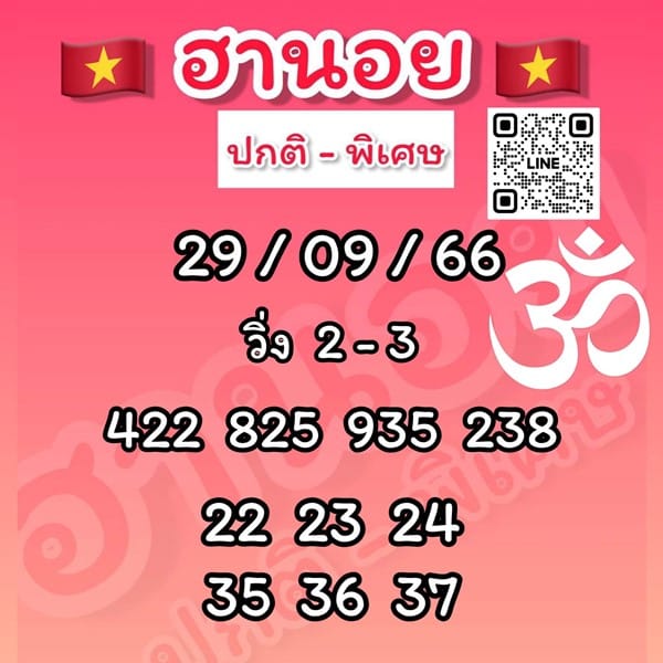 เลขเด็ดหวยฮานอย แนวทางหวยฮานอยวันนี้ 29 กย 66