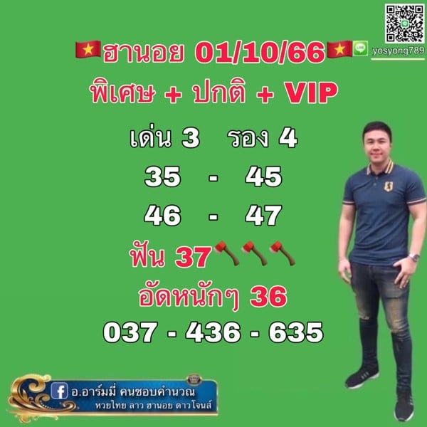 เลขเด็ดหวยฮานอย แนวทางหวยฮานอยวันนี้ 01 ตค 66