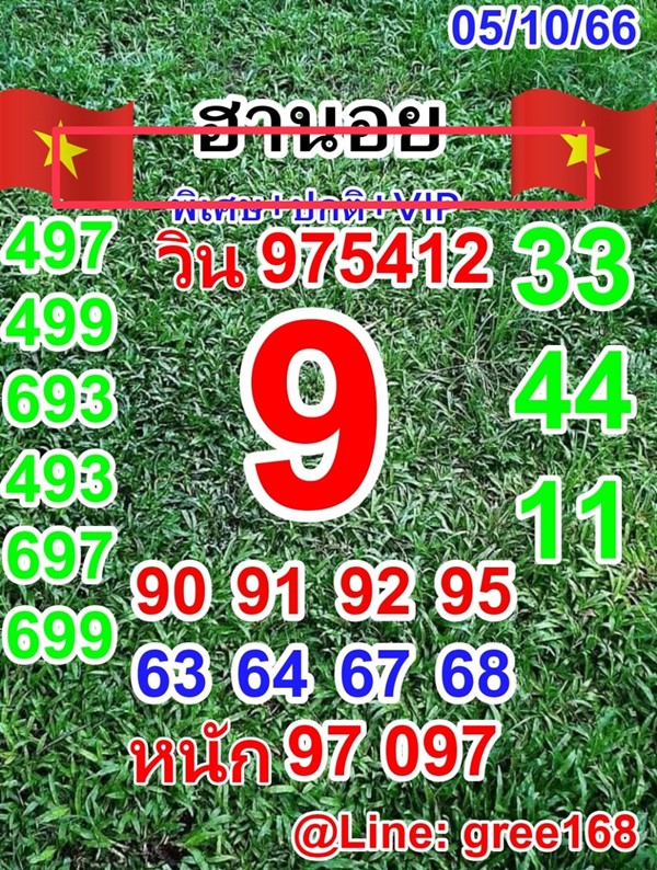 เลขเด็ดหวยฮานอย แนวทางหวยฮานอยวันนี้ 05 ตค 66