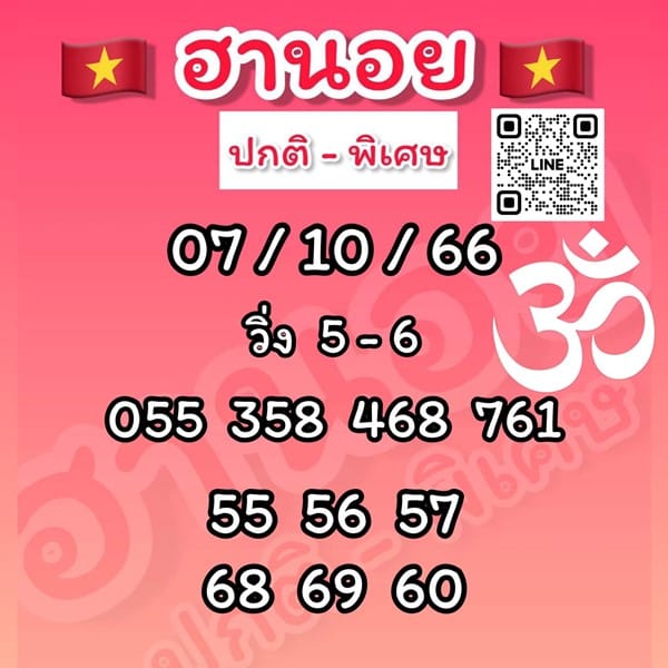 เลขเด็ดหวยฮานอย แนวทางหวยฮานอยวันนี้ 07 ตค 66