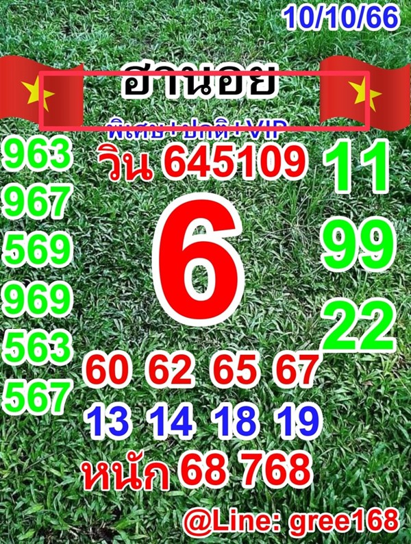 เลขเด็ดหวยฮานอย แนวทางหวยฮานอยวันนี้ 10 ตค 66