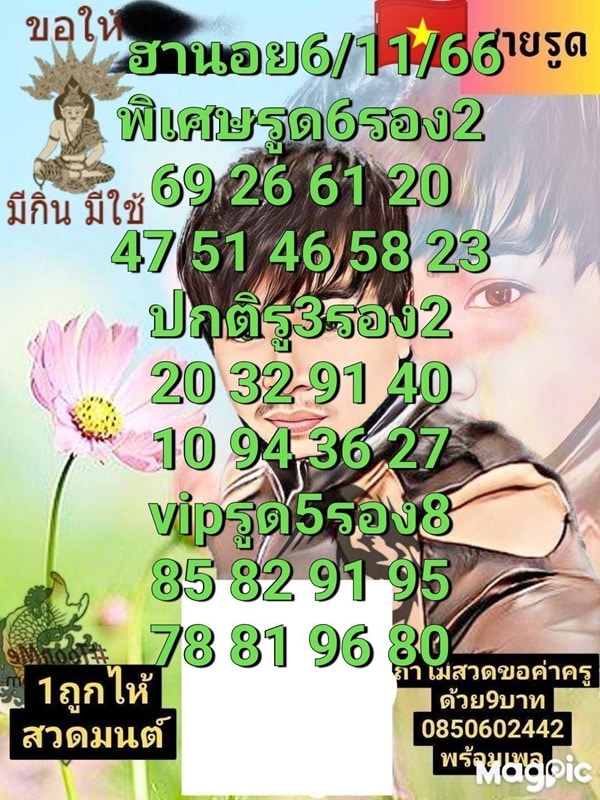 เลขเด็ดหวยฮานอย แนวทางหวยฮานอยวันนี้ 06 พย 66
